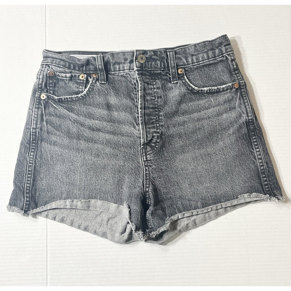 GAP Cheeky Shorts Sky‎ Rise Women's 8 Black Stone Wash Cut Off Coquette Vixen